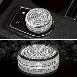 TEMU -벤츠 W212 GLK GLA CLA ML GL 럭셔리 센터 콘솔 버튼 커버 - 글리터, -벤츠 A클래스, GLK, GLA, CLA, ML용 - 자동차 애호가를 위한 인테리어 업그레이드 & 선물, 세련된 스타일, 정밀 핏, 차량 맞춤 제작, 고급 대시보드 장식, 고품질 마감, 대시보드 액세서리