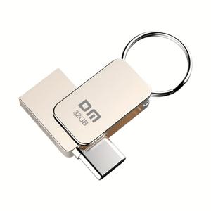 TEMU [USB3.2 플래시 드라이브] | 듀얼 USB-A 및 Type-C OTG 메탈 메모리 스틱 | 360° 회전 가능 키링 휴대용 펜 드라이브 | 최대 120Mb/S 빠른 읽기 속도 | 32GB/64GB/128GB 옵션 용량 | Android iOS Win Mac 폰 태블릿 노트북 다용도 지원