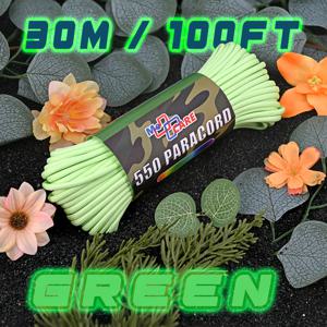 TEMU 15/30m 4mm 두께 야광 로프, 폴리에스터 혼방, 550lbs/250 인장 강도, 팔찌 제작용 7심 발광 로프, 야외 비상용 로프. 발렌타인데이, 부활절, 여성의 날, 할로윈, 크리스마스용 방풍 텐트 로프