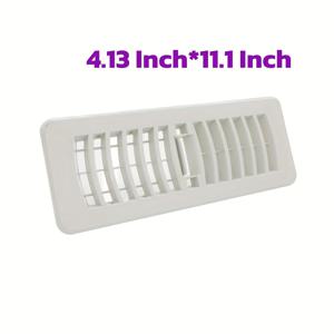 3인치*10인치 (7.6cm*25.4cm) 고품질 PP 플라스틱 화이트 바닥 배기밸브, 조절식 기류 루버 통풍구, HVAC 바닥 에어 레지스터, 간편한 풍량 조절, 원활하고 저소음의 배기, 쉬운 설치 및 유지보수, 녹슬지 않음