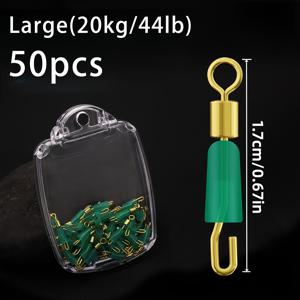 TEMU FISHING 실리콘 슬리브 포함 퀵 체인지 훅링크 커넥터 50개, 빠른 리그 교체를 위한 고강도 낚싯줄 커넥터, 미끄럼 방지 안전한 낚시 태클 액세서리, 야외 낚시 애호가를 위한 이상적인 낚시 태클
