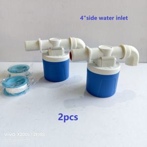2개 세트 4인치 자동 수위 조절 플로트 밸브 - 전기 불필요, PVC & 스테인리스 스틸 구조, EU/US 나사산 표준, 내구성 있는 현대적 디자인, 물탱크 및 탑용, 배관 필수품