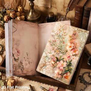 2D 플랫 JAI IMAN 96페이지 (반복 없는 패턴) A5 사이즈 노트북, 올드 레이스 패턴, 해야 할 일 목록 메모장, 기념품, 향수를 불러일으키는 예술 작품, 프랑스어, 메모, 개인적 표현, 핸드크래프트 애호가용