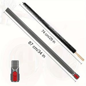 TEMU Dyson V15 V12 V11 V10 V8 V7 진공 청소기용 드라이어 벤트 클리너 키트 진공 호스 부착, 드라이어 린트 브러시, 린트 제거기, 드라이어 클리너 벤트 브러시, 드라이어 린트 벤트 트랩 클리너 브러시 및 냉장고 콘덴서 코일 브러시, 회색