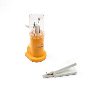 TEMU 새로운 오렌지 및 화이트 듀얼 컬러 브레이딩 도구, 듀얼 그루브 디자인, 가정용 DIY 핸드 크랭크 팔찌 매듭 제작 도구, 내구성 있는 고급 내마모성 코팅, 투톤 스플라이싱, 다양한 로프 두께 호환