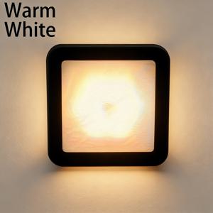 TEMU 1개 스마트 센서등 - 6 LED 지상 계단 스마트 센서등, IP44, 배터리 전원 무선 야간 조명, 캐비닛 밑, 복도, 계단, 옷장에 적합, 모던 사각 디자인. 전자 부품 포함 (배터리 미포함)