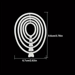 TEMU 수소 풍선 금속 커팅 다이 - DIY 스크랩북, 인사말 카드, 홈 데코, 휴일 공예 - 6가지 모양 다이 컷, 1개의 핸들 다이 컷, 그리고 1개의 라운드 다이 컷이 포함된 판타지 테마 프로젝트용 풍선 장식
