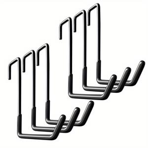 TEMU 차고 자전거 고리 6개, 미끄럼 방지 코팅 사다리 고리, 여유 물품, 사다리, 자전거, 로프 및 기타 장비 정리용, 정원 및 차고용