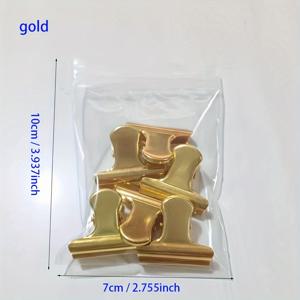TEMU 6개/봉, 골든/라이트 골든 - 로즈, 실버리 - 앤티크 브론즈, 레드 브론즈, 두꺼운 소재 빈티지 클립/메탈 빌 클립, 시험지 클립, 사진 클립, 밀봉 클립. 가정, 학교, 사무실, 일상생활용