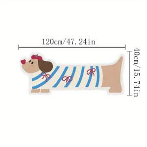 TEMU 모조 캐시미어 1000G/M² 10Mm 다치쉐운드 강아지 스타일 카펫 침실 침대 옆 매트 홈 긴 스트립 미끄럼 방지 카펫 거실 방 푹신하고 부드러운 두꺼운 카펫