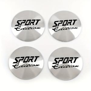TEMU 4개/묶음 56MM 스포츠 에디션 실버 자동차 휠 센터 허브 캡 스티커 자동차 장식 엠블럼 스티커