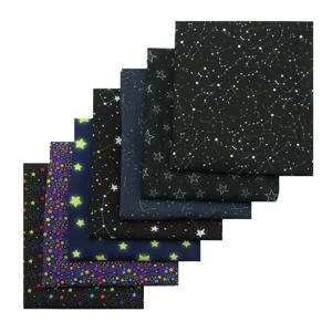 TEMU 7피스 별자리 & 태양계 패브릭 번들 - 7.87x7.87인치 (20x20cm) 다색 별자리 라벨 (양, 사자, 전갈) - 폴리에스터 퀼팅 스퀘어 DIY 천문학 공예, 패치워크, 퀼팅, 교육 프로젝트, DIY 지갑 만들기용
