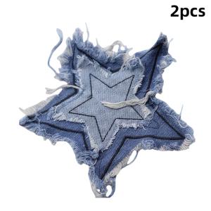DIY 지갑 만들기용 오각별 2개 세트 - 공예, 홈 데코, 의류, 청바지 자켓, 휴일 파티 선물 및 재봉 프로젝트에 적합