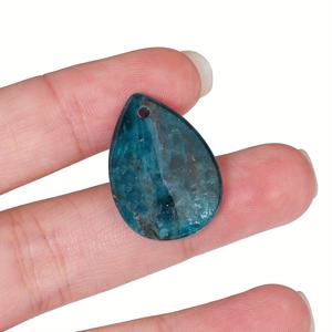 TEMU 1개 18X25mm 천연석 자수정 아게이트 타이거 아이 물방울 모양 펜던트, 주얼리 제작에 적합, 우아한 팔찌, 목걸이, 귀걸이, 수공예 추가, 여성용 패션 선물