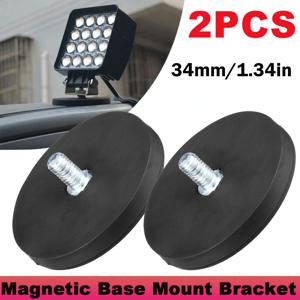 TEMU 2개입 34mm M4 볼트 자석 베이스 LED 작업등 바 홀더 마운트 브래킷 클램프 SUV 오프로드용