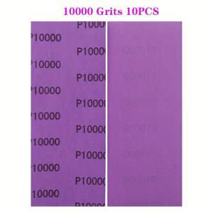 TEMU 샌드페이퍼 60-10000 그릿, 목재 가구 마감용 고성능 세라믹 연마지, 금속 연삭 및 자동차 폴리싱용 습식 건식 샌딩 시트, 9 x 3.6인치, 10장