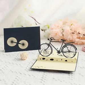 빈티지 자전거 디자인으로 수제 제작된 창의적인 3D 팝업 생일 카드, 졸업 선물 및 생일 축하에 완벽