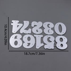 원조 브랜드 신제품 0-9 숫자 메탈 커팅 다이, 우아하고 아름다운 디지털 테마 몰드, 사진 스탬핑 프로세스 템플릿, 봉투, 결혼식, 엠보싱 및 펀칭 템플릿, 카드 장식, 사진 앨범 프레임 제작에 사용 가능