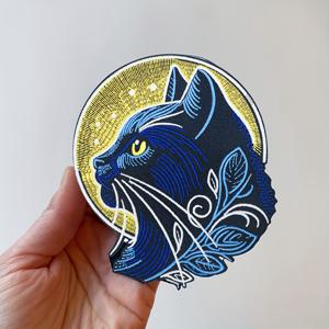 TEMU 2D 평면 1개 달고양이 다리미 붙이기 자수 패치, 의류, 가방, 모자, DIY 수공예품, 의류 장식용으로 바느질 가능, 신기한 배지, 창의적이고 독특한 모양, 2D 평면