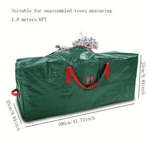 TEMU 손잡이와 라벨 카드 슬롯 디자인의 크리스마스 트리 보관 가방 1개, PE 이사 가방, /6Ft 미조립 크리스마스 트리에 적합, 크리스마스 트리 미포함