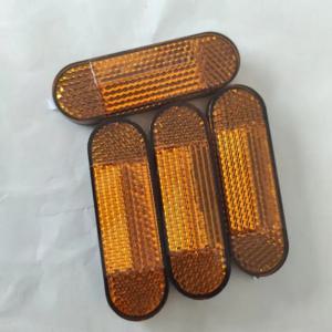 TEMU 4개 세트 고가시성 노란색 ABS 자전거 및 사이드 미러 - 양면 접착식 안전등, 야간 반사 강화, 산악자전거, 로드바이크, 장비용 | 타원형, 자전거 안전 액세서리 | 강화된 반사력 | ABS 소재, 자전거 액세서리