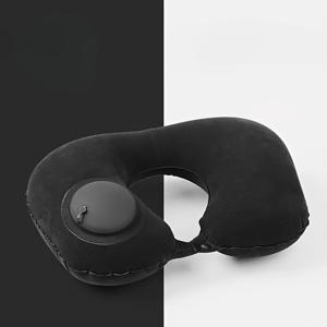 TEMU 1개 자동 공기 주입 U자형 목베개 - 여행, 차량, 가정용 휴대용 목베개 - 목, 자세 및 사계절 사용에 적합
