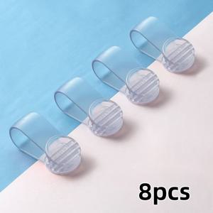 투명 바늘 없는 이불고정기 8개, 분리형 침대 시트 및 이불 커버 클립, 가정용 침구 액세서리, 이불 쏠림 방지, 손상 없는 심리스 설계, 재사용 가능
