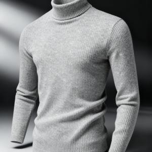 TEMU Xingmengzhi OBM 남성용 스웨트셔츠, 긴소매 가을/겨울 스타일, 하이넥 티셔츠, 니트 캐주얼 패션 아우터웨어 상의, 편안하고 피부 친화적인 골지 텍스처 스포츠웨어
