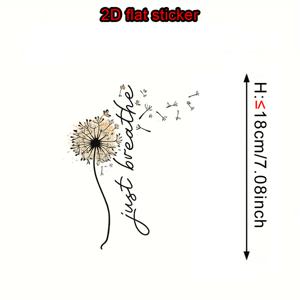 TEMU 1개 민들레 글자 열전사 스티커, Just Breathe, 다리미 부착 의류 재료 및 패브릭 아플리케, 티셔츠, 스웨트셔츠, 백팩, 베개 등에 적합