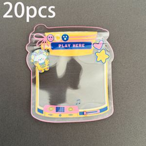 TEMU 20개입 미니 병 모양 만화 자체 밀봉 백, 귀여운 토끼 투명 PVC 귀여운 밀봉 지퍼 백, 주얼리, 사탕, 작은 추가품, 선물 포장, 파티 답례품 및 다양한 용품에 적합, 재사용 가능