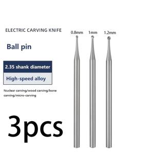 TEMU 2.35mm 생크 조각 드릴 비트 세트, 볼 및 웨이브 모양 팁, 호두, 옥, 조각 및 공예에 적합