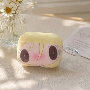 TEMU 일본 귀여운 이어폰 커버 만화 소녀 반지 이어폰 케이스, 보호 케이스 Pro 2 Apple Airpods 4 Airpods 3 /2세대 여성 이어폰 쉘 보호 케이스에 적합