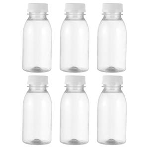 TEMU 6개 100ml 젖병 소형 주스 병 누출 방지 젖병 휴대용 음료 병 플라스틱 물병 빈 병