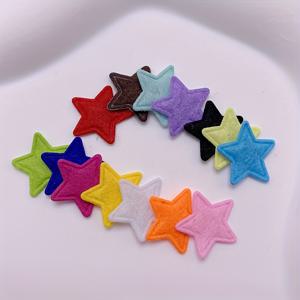 TEMU 100개 다양한 색상의 펠트 별 아플리케 - DIY 모자, 봉제, 헤드웨어 및 헤어 클립 장식용 패딩 패브릭 패치