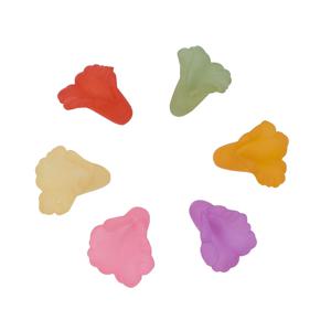 TEMU 랜덤 혼합 100개입 12x12mm 투명 아크릴 프로스티드 꽃 비즈, 귀걸이 및 키체인 장식용