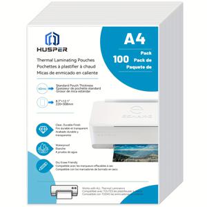 TEMU A4 용지(8..7인치) 디자인의 라미네이팅 파우치 100매입. 60마이크론 투명 라미네이트, 라미네이터와 함께 사용 가능, 둥근 모서리 디자인, 학교 및 사무실용으로 적합