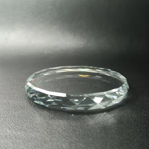 TEMU 1개 7Cm 원형 레이스 커팅 공예 디스플레이 마스코트 주얼리 트레이, 다기능 유리 받침대, 주얼리 트레이