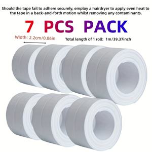 TEMU 자체 접착式 PVC 씰링 테이프 7롤, 방수 씰링 테이프, 샤워실, 주방, 욕실 및 모서리 장식용