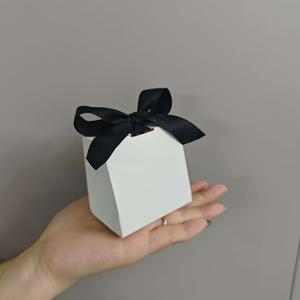 TEMU 50개 미니 선물 상자, 리본 장식이 있는 흰색 상자, 파티 및 휴일, 결혼식 크리스마스 완벽한 선물 상자