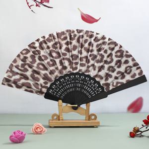 TEMU 우아한 프린트 접이식 파우치扇 검정 프레임 - 패션 공주 테마, 가볍고 휴대 가능한 여성용, 휴대용 파우치扇|공주 테마 파우치扇|가벼운 파우치扇