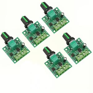 TEMU 모터 속도 제어기 PWM 1803BK, 1.8V 3V 5V 6V 7.2V 12V 2A 30W 저전압 조절 가능 드라이버 모터 속도 조절기 (속도 제어 노브 포함)