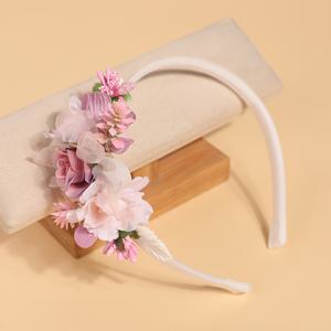 TEMU 1개 패셔너블하고 아름다운 귀여운 인조 식물 꽃 웨딩 포토 촬영 헤드피스 헤어밴드