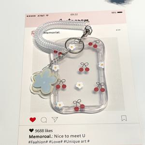 학생, 사무실, 여행용 2D 투명 벚꽃 카드 홀더 - 벚꽃 신분증 홀더, 교내 신분증, 급식권, 버스, 신용카드, 엘리베이터 출입용 경량 보호 커버와 호환