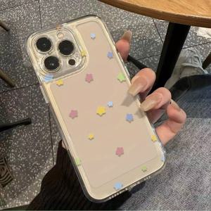 TEMU 아이폰15 14 13 12 11 X Xs Xr Xsmax 7 8 Pro Max Plus 모델에 적합한 창의적인 우주 디자인의 다채로운 별 모토 폰 케이스 소프트 쉘