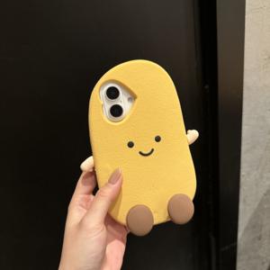 TEMU 휴대폰 케이스 - 아이폰 16 Pro Max, 아이폰 15 실리콘에 적합한 3D 스탠딩 감자 케이스, 아이폰 14 Pro/12/11 전체 커버, 아이폰 13/13 Pro Max 커플 케이스, 아이폰 14 Pro Max/15 Pro Max 시리즈 케이스
