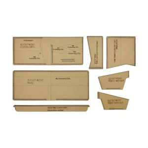 7피스 핸드메이드 가죽 숏 접이식 지갑 만들기 크래프트 종이 템플릿 DIY 카드 가방 지갑 만들기 템플릿 핸드메이드 가죽공예 템플릿 용품, DIY 지갑 만들기