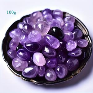 TEMU 100g 천연 연마석 - 생기 넘치는 보라색, 매끄럽고 광택 있는, 수족관, 정원 조경, 화단, 다육식물, 분재, 테이블 장식에 이상적인 정원 장식용 돌