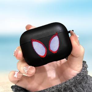 TEMU Airpods Pro3, Pro2, Pro, 4, 3 호환 블랙 무광 보호 케이스 - 내구성이 뛰어난 스크래치 방지 디자인, 미끄럼 방지 그립, 스타일리시한 만화 눈 패턴 케이스가 특징이며, 친구, 가족, 여자친구를 위한 완벽한 선물입니다.