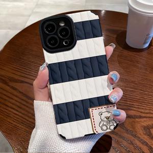 TEMU 아이폰용 니트 수직 베어 아이 모바일 폰 케이스 ( 15/15Plus/15Pro/15ProMax, 14/14Plus/14Pro/14ProMax, 13/13Pro/13ProMax, 12/12Pro/12ProMax, 11/11/11Pro Max/ 7/11/ x/xs) 먼지 방지 및 내구성 높은 외관