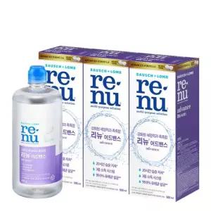바슈롬 리뉴 어드밴스 500ml x 3개 소프트 렌즈 세척액
